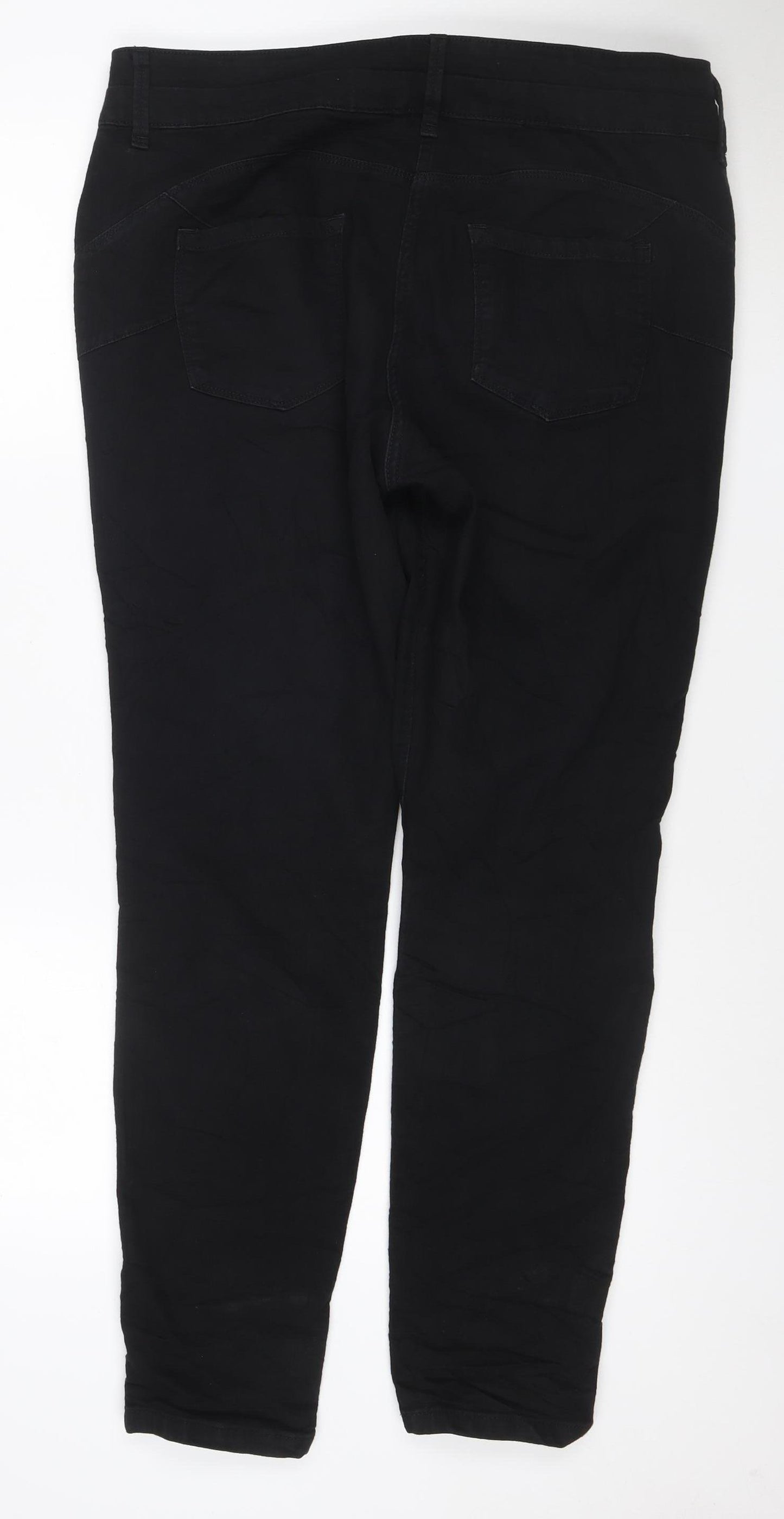 Next Women’s Black Straight Jeans Size 18 Long Cotton Blend