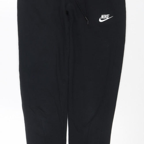 Nike Womens Black XS Jogger Sweatpants Cotton Blend Fleece Tapered Fit