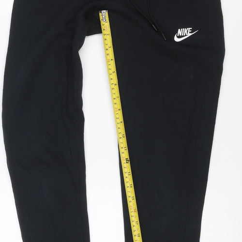 Nike Womens Black XS Jogger Sweatpants Cotton Blend Fleece Tapered Fit
