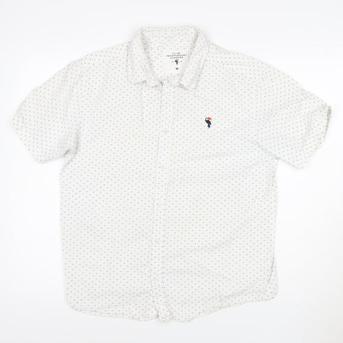 Independent Leaders Men's White M Short Sleeve Cotton Button-Up Shirt