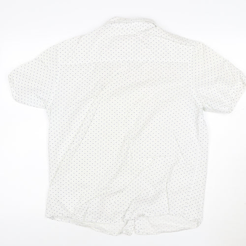 Independent Leaders Men's White M Short Sleeve Cotton Button-Up Shirt