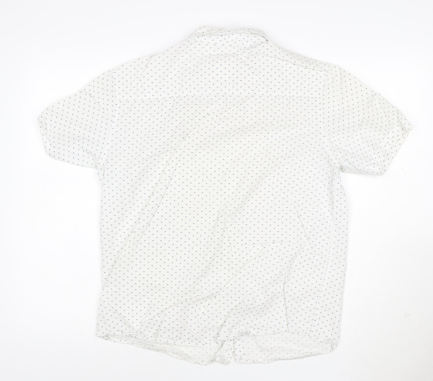 Independent Leaders Men's White M Short Sleeve Cotton Button-Up Shirt