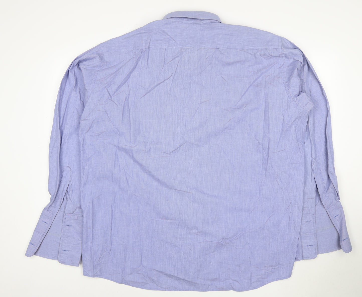 Pierre Cardin Men's Blue Long Sleeve Regular Fit Cotton Shirt L