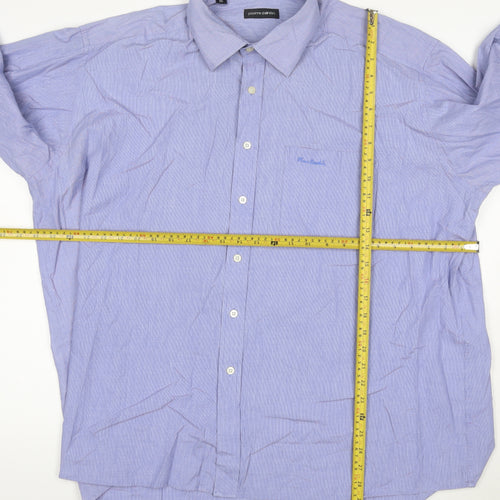 Pierre Cardin Men's Blue Long Sleeve Regular Fit Cotton Shirt L