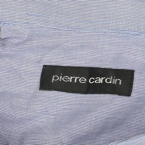 Pierre Cardin Men's Blue Long Sleeve Regular Fit Cotton Shirt L