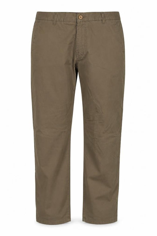 Front view of Guess Men's Brown Chino Trousers, size L, 40 Regular Fit