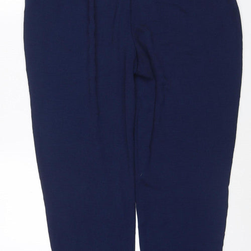 Dorothy Perkins Women's Blue Relaxed Viscose Trousers UK 16