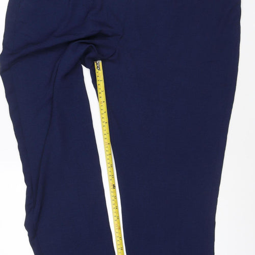 Dorothy Perkins Women's Blue Relaxed Viscose Trousers UK 16