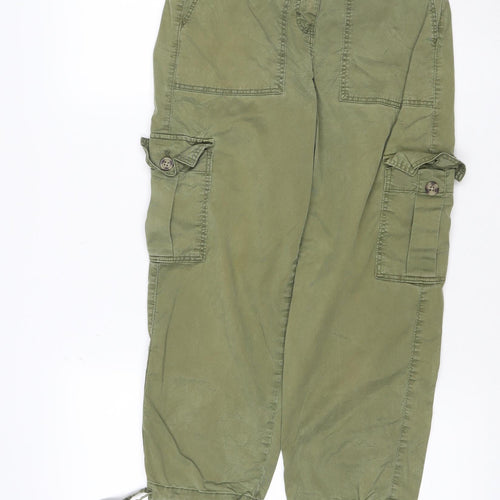 Marks and Spencer Women’s Green Cargo Cropped Trousers Size 8