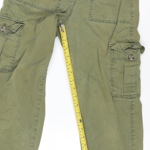 Marks and Spencer Women’s Green Cargo Cropped Trousers Size 8