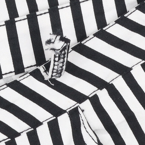 SO SWEET Women's Black White Striped Skinny Jeans XL Stretch Denim