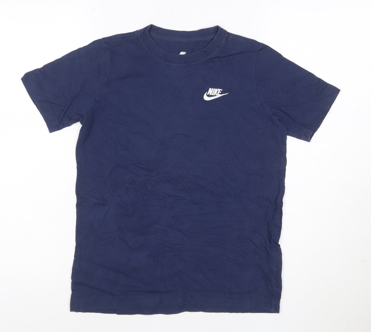 Nike Boys Blue Crew Neck Sports Cotton T-Shirt M