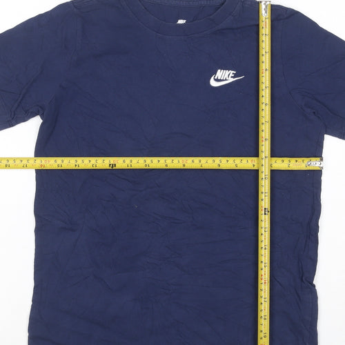 Nike Boys Blue Crew Neck Sports Cotton T-Shirt M