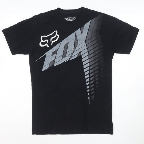 Fox Men's Black Graphic Logo Short Sleeve T-Shirt Size M