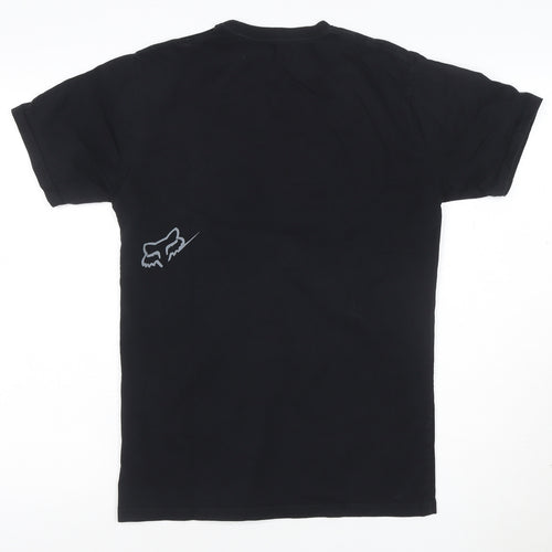 Fox Men's Black Graphic Logo Short Sleeve T-Shirt Size M