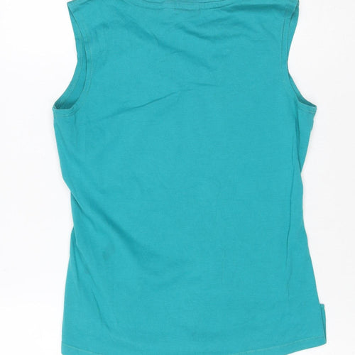 LA Gear Women's Blue Sleeveless Cotton Blend Tank Top Size 10