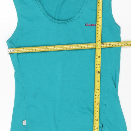 LA Gear Women's Blue Sleeveless Cotton Blend Tank Top Size 10