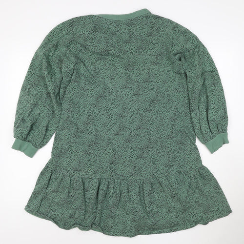 ANYDAY John Lewis Green Animal Print Shift Dress M Women