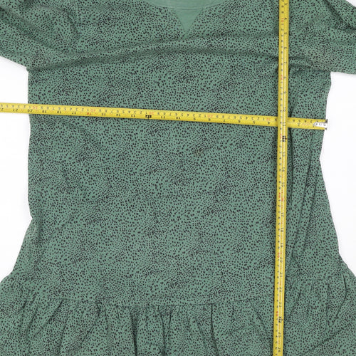 ANYDAY John Lewis Green Animal Print Shift Dress M Women