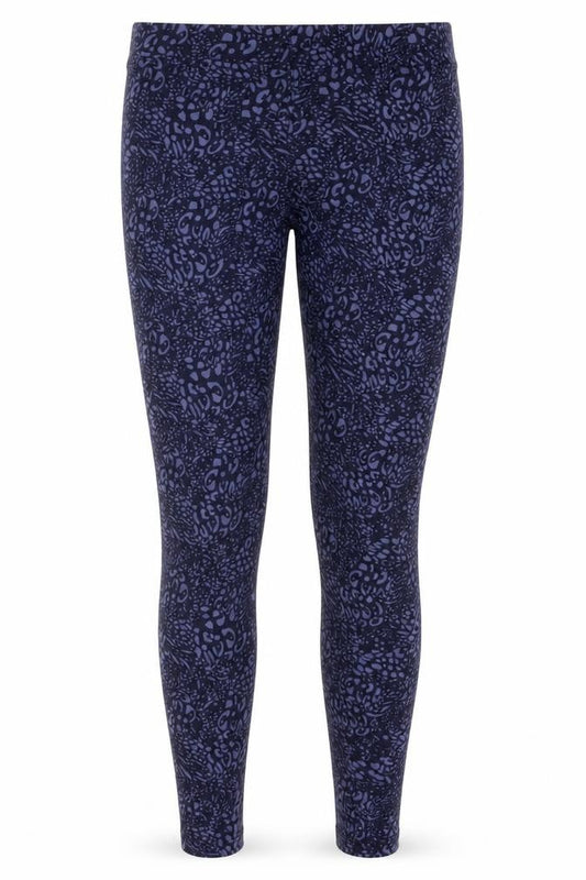Marks and Spencer Women Blue Animal Print Cotton Leggings Size 10