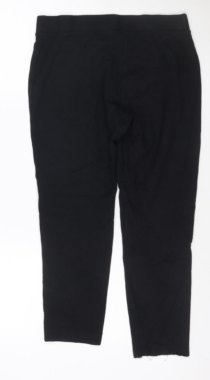 Marks and Spencer Women Black Size 14 Short Straight Trousers