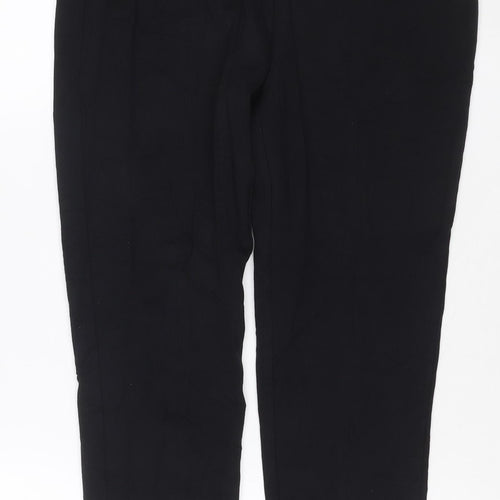 Marks and Spencer Women Black Size 14 Short Straight Trousers