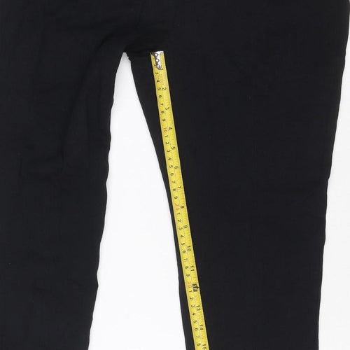 Marks and Spencer Women Black Size 14 Short Straight Trousers