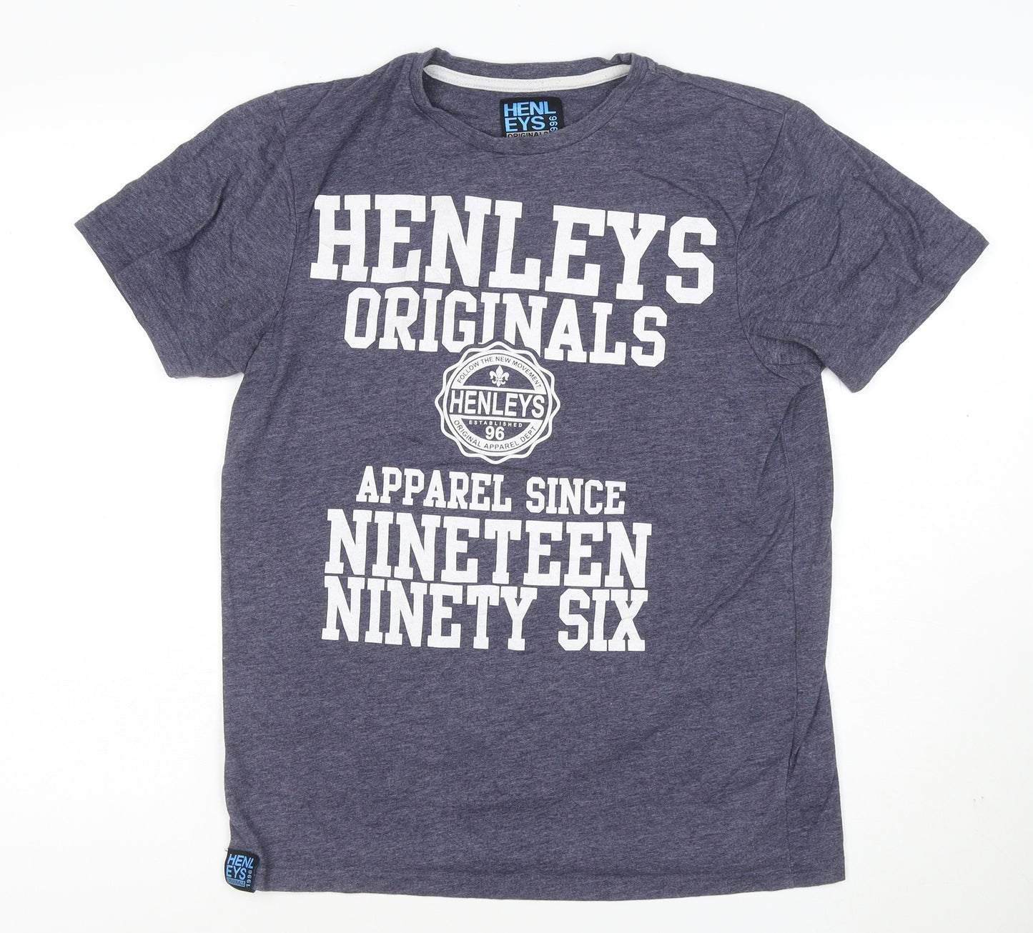 Henleys Originals Men's Blue Graphic Print T-Shirt Size M