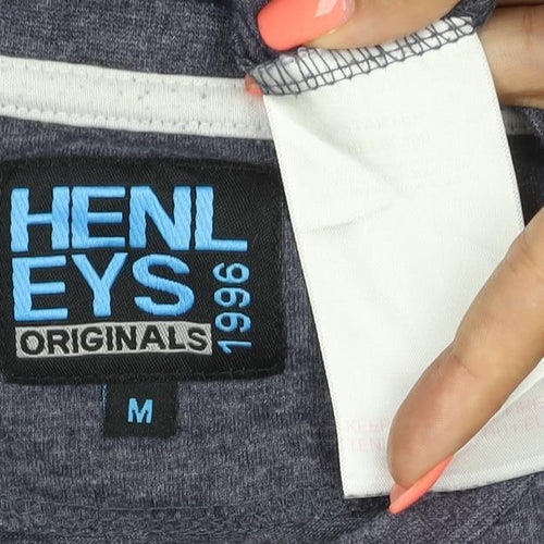 Henleys Originals Men's Blue Graphic Print T-Shirt Size M