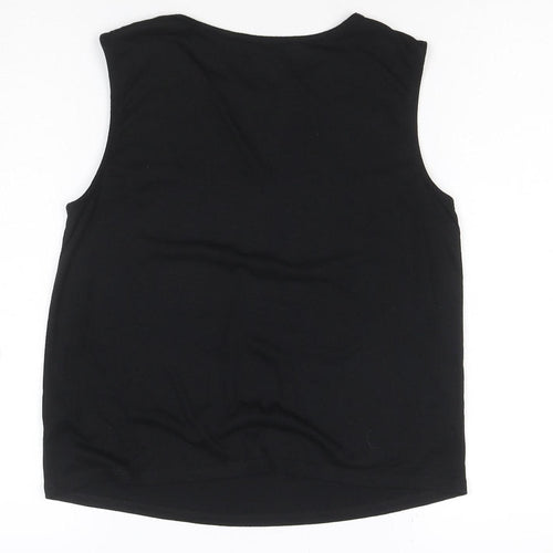 Red Herring Women’s Black Lace Panel Sleeveless Tank Top Size 12
