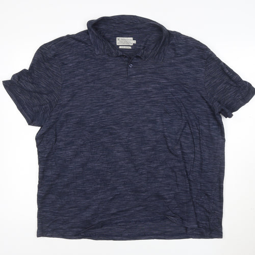 Tu Mens Navy Blue XXL Cotton Short Sleeve Polo Shirt