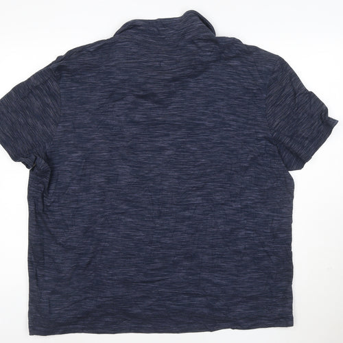 Tu Mens Navy Blue XXL Cotton Short Sleeve Polo Shirt