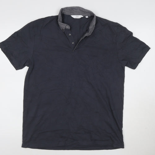 Next Men's Blue Regular Fit Cotton Polo Shirt L