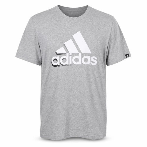 Adidas Men's Grey Crew Neck Short Sleeve Graphic T-Shirt Size M