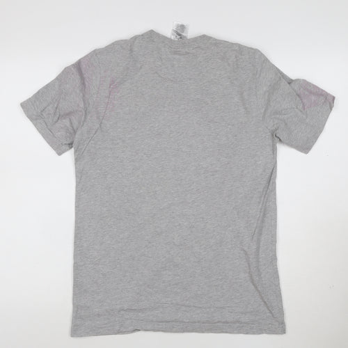 Adidas Men's Grey Crew Neck Short Sleeve Graphic T-Shirt Size M