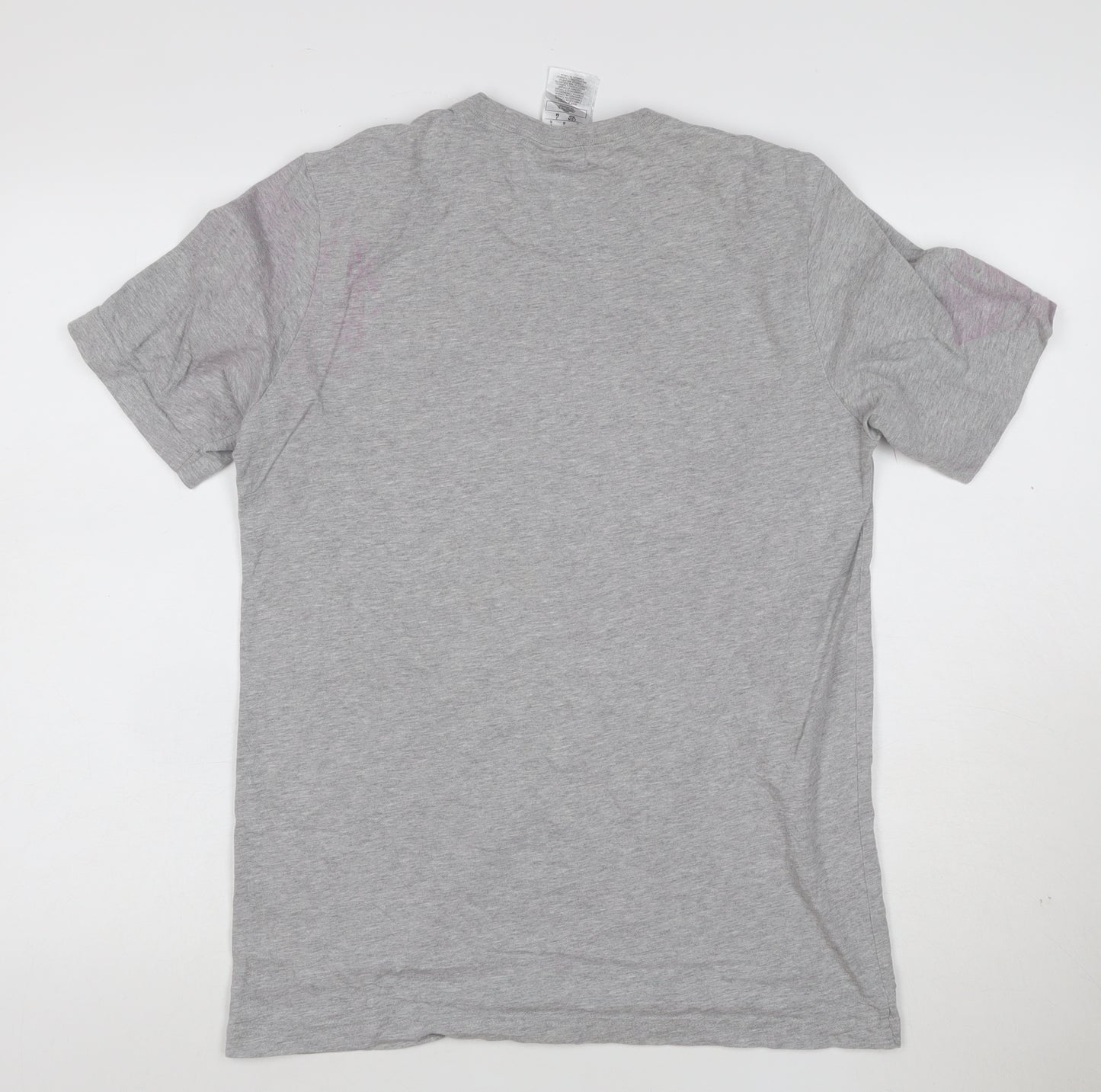 Adidas Men's Grey Crew Neck Short Sleeve Graphic T-Shirt Size M