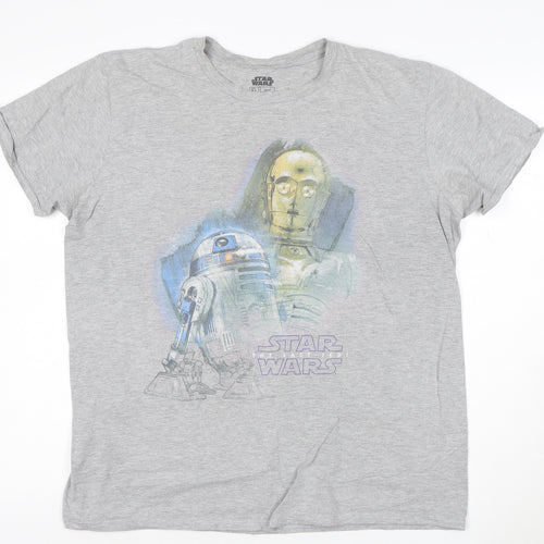 Star Wars Men's Grey XL Graphic Print T-Shirt by Bravado