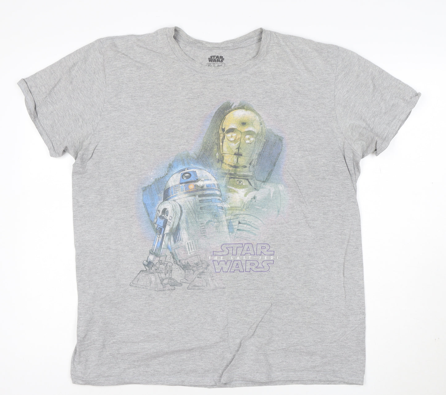 Star Wars Men's Grey XL Graphic Print T-Shirt by Bravado