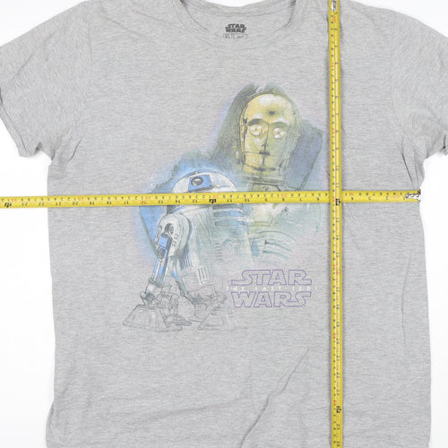 Star Wars Men's Grey XL Graphic Print T-Shirt by Bravado