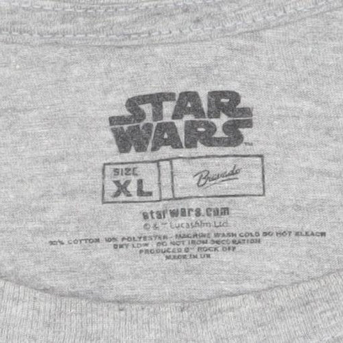 Star Wars Men's Grey XL Graphic Print T-Shirt by Bravado