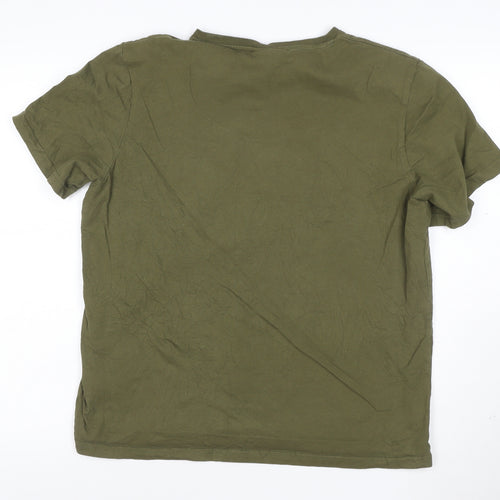 Ellesse Womens Green Cotton Short Sleeve Basic T-Shirt UK 14