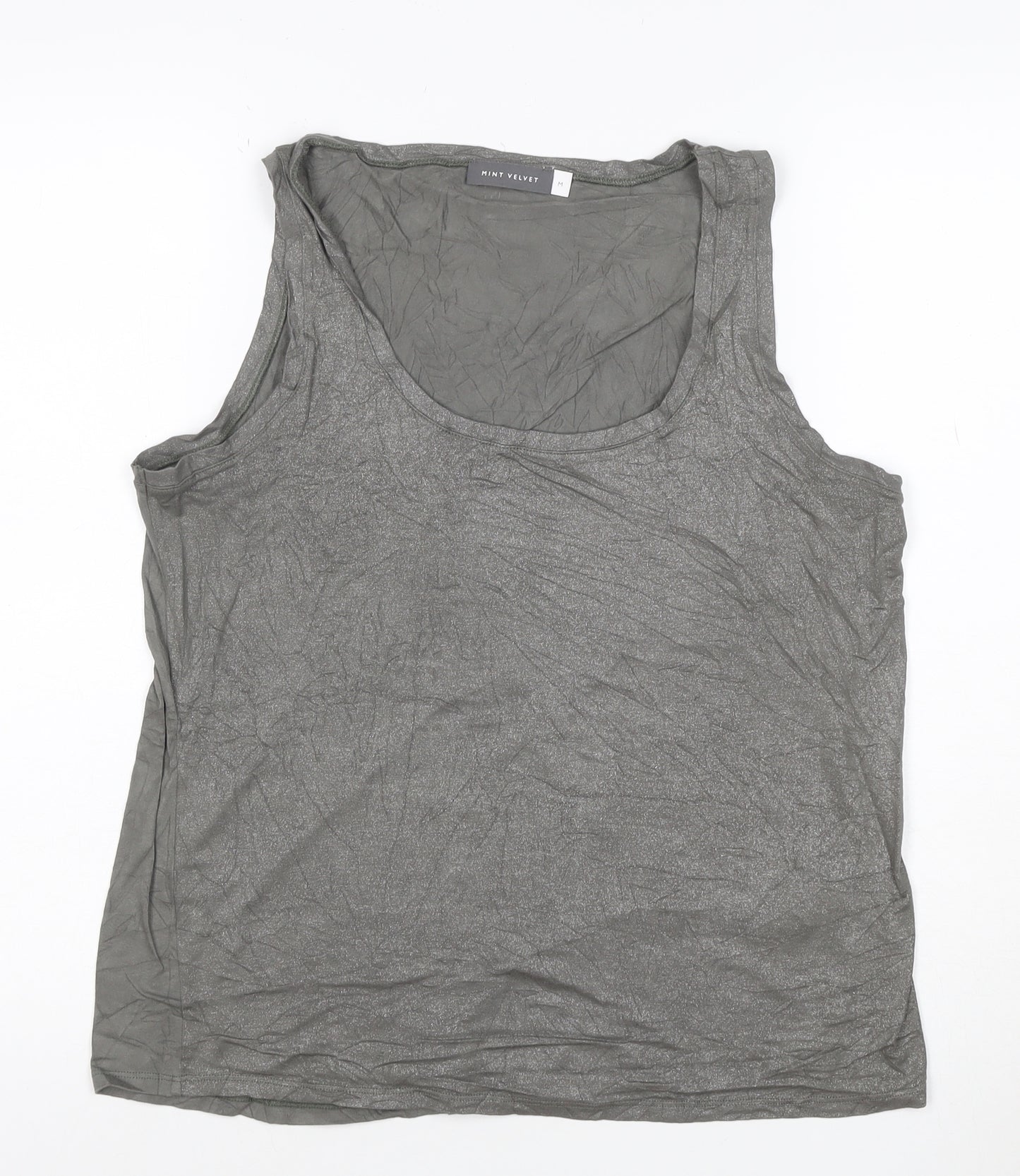 Mint Velvet Womens Grey Viscose Elastane Tank Top M