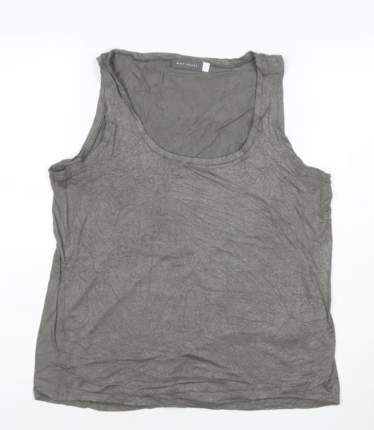 Mint Velvet Womens Grey Viscose Elastane Tank Top M
