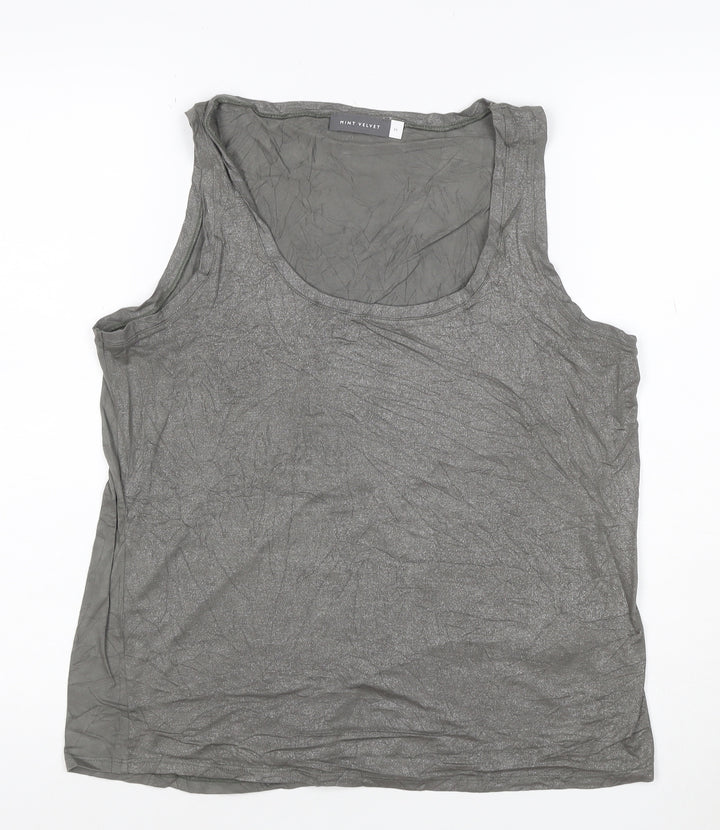 Mint Velvet Womens Grey Viscose Elastane Tank Top M