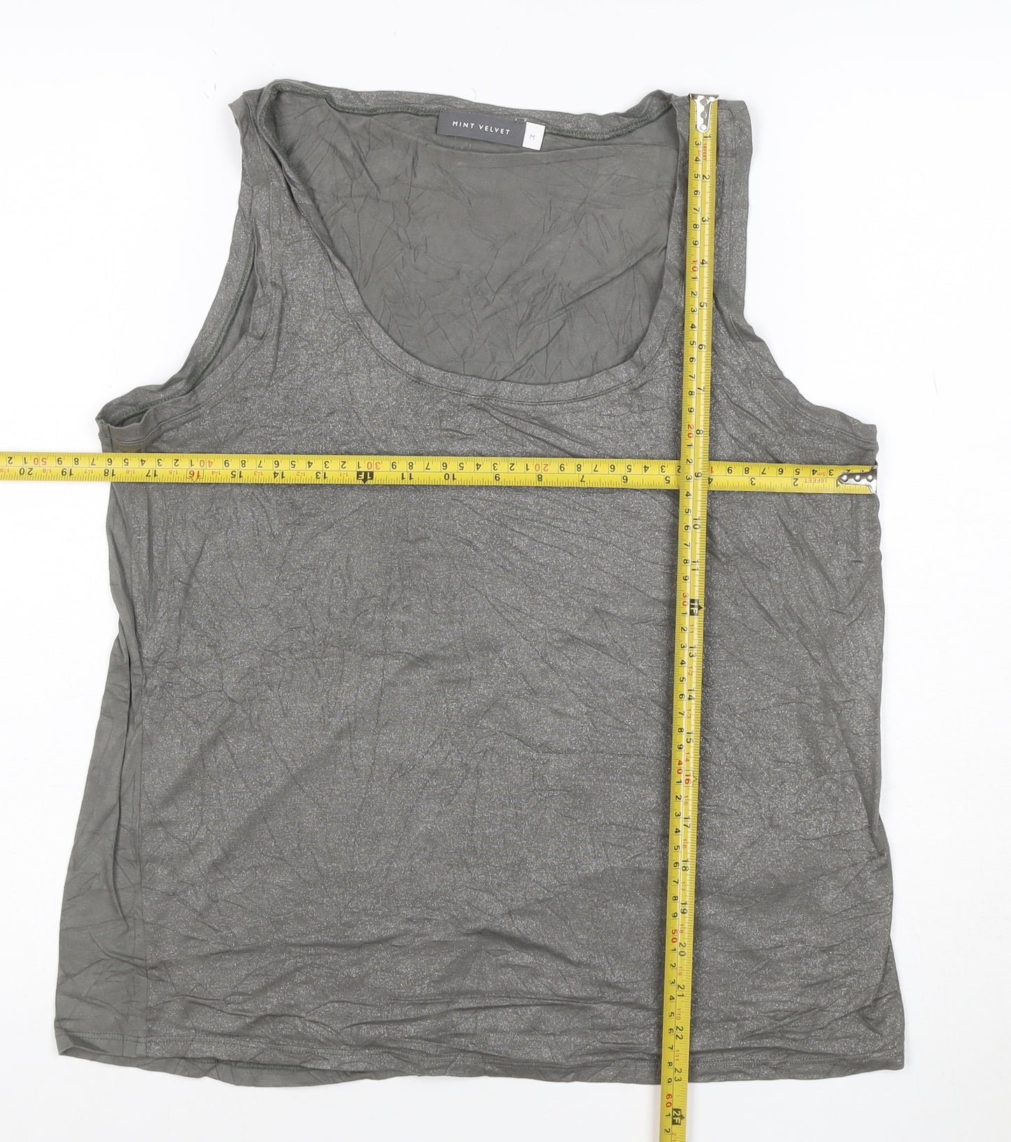 Mint Velvet Womens Grey Viscose Elastane Tank Top M