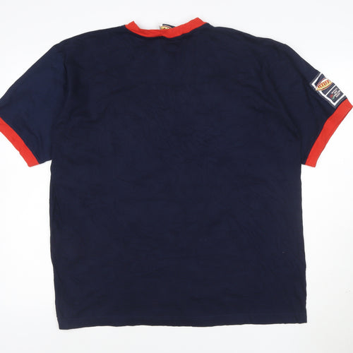 Tetley's Official England Rugby Navy V-Neck Men's T-Shirt One Size