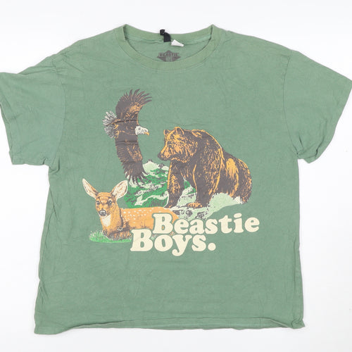 H&M Divided Women’s Green Beastie Boys Graphic Cotton T-Shirt S