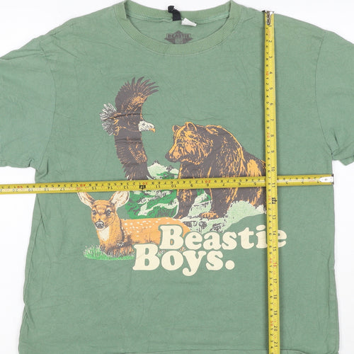 H&M Divided Women’s Green Beastie Boys Graphic Cotton T-Shirt S