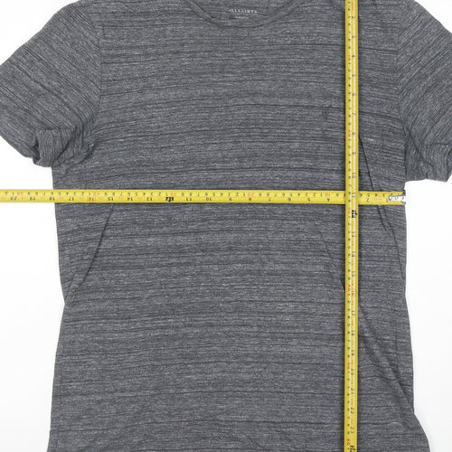 AllSaints Men's Grey Crew Neck Short Sleeve T-Shirt Medium