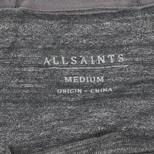 AllSaints Men's Grey Crew Neck Short Sleeve T-Shirt Medium
